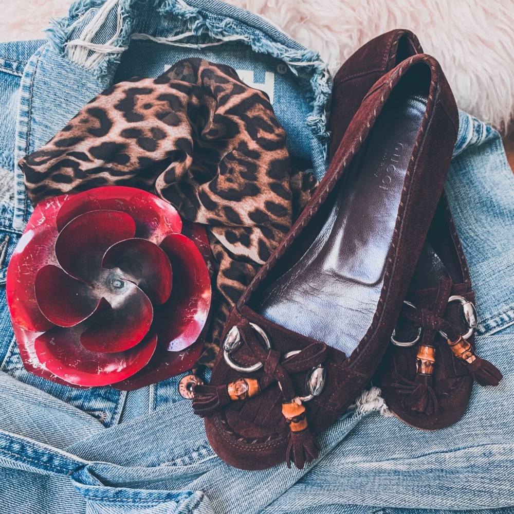 Gucci Dark Brown Flats
